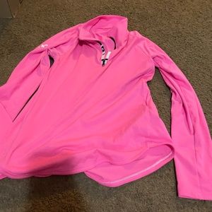 Pink under armor track shirt